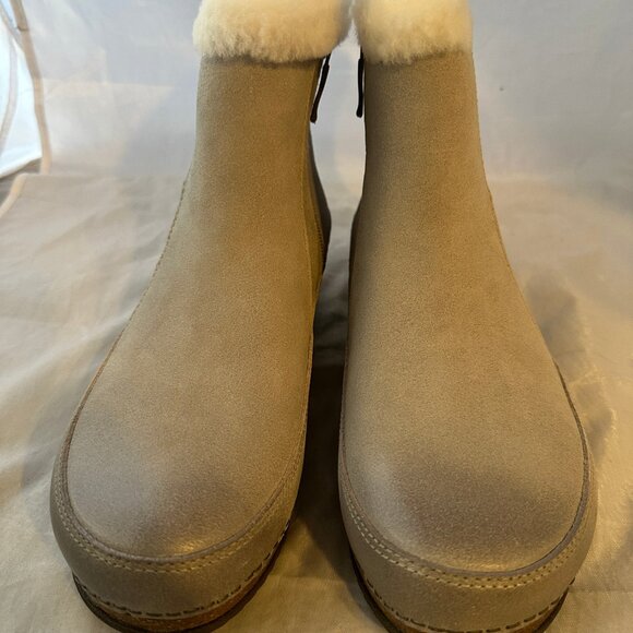 Dansko  Mitzy Stone Suede Bootie, Faux Fur Trim  Women Sizes   NIB - Picture 2 of 8